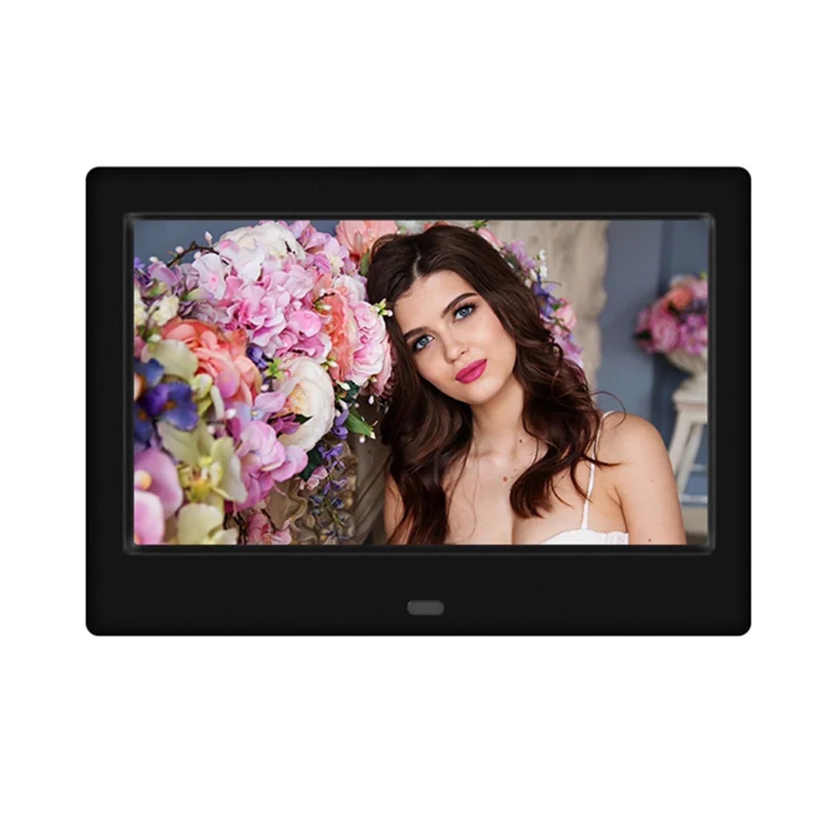 7-calowy Ekran LED Cyfrowa Ramka Na Zdjęcia Elektroniczna Obsługa Albumów Muzyka/wideo/zdjęcia Easy Share(1PC Black)