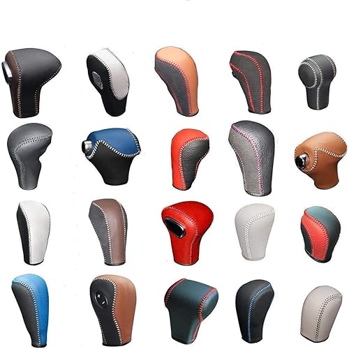 Funda de piel auténtica para palanca de cambios para Volkswagen VW Golf Jetta Atlas Passat Tiguan Touareg Beetle Jetta GLI Golf GTI Golf R CC E-Golf