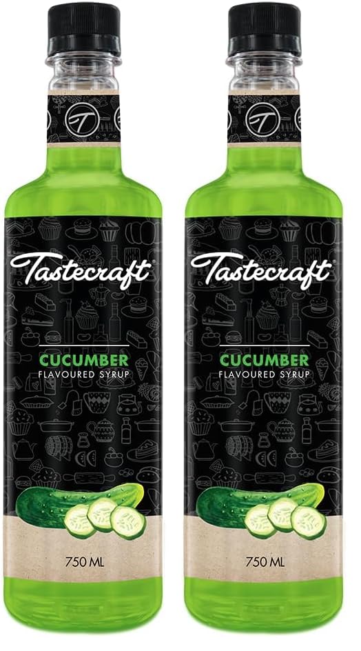 Tastecraft Cucumber Flavoured Syrup, 750 ML [Exotic Ingredients, Naturally Infused, Authentic Taste] (Pack of 2)-image-22