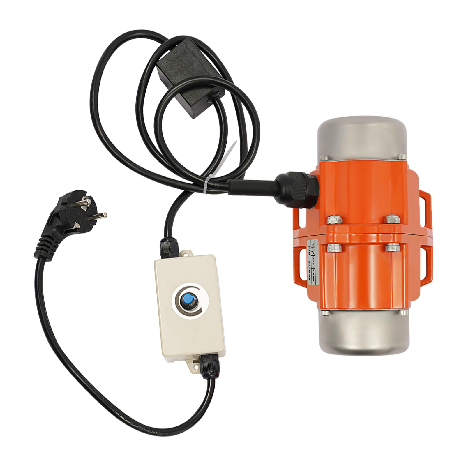 Moteur vibrant 220 V 100 W - Tamis vibrant réglable électrique - 1500 à 3000 tr/min IP65 - Force de vibration de 38 kg - Pour l'industrie, les systèmes de convoyeur, les machines à tamis