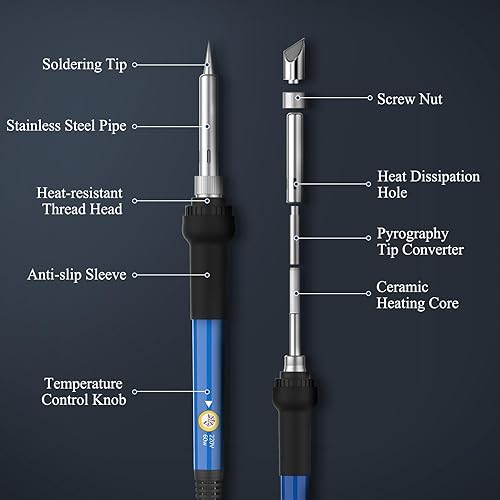 Miniatura 4 de Wood Burning Kit for Adults Wood Burner with Adjustable Temperature - Professional Wood Burning Tool for Beginners Kids Soldering Embossing Carving