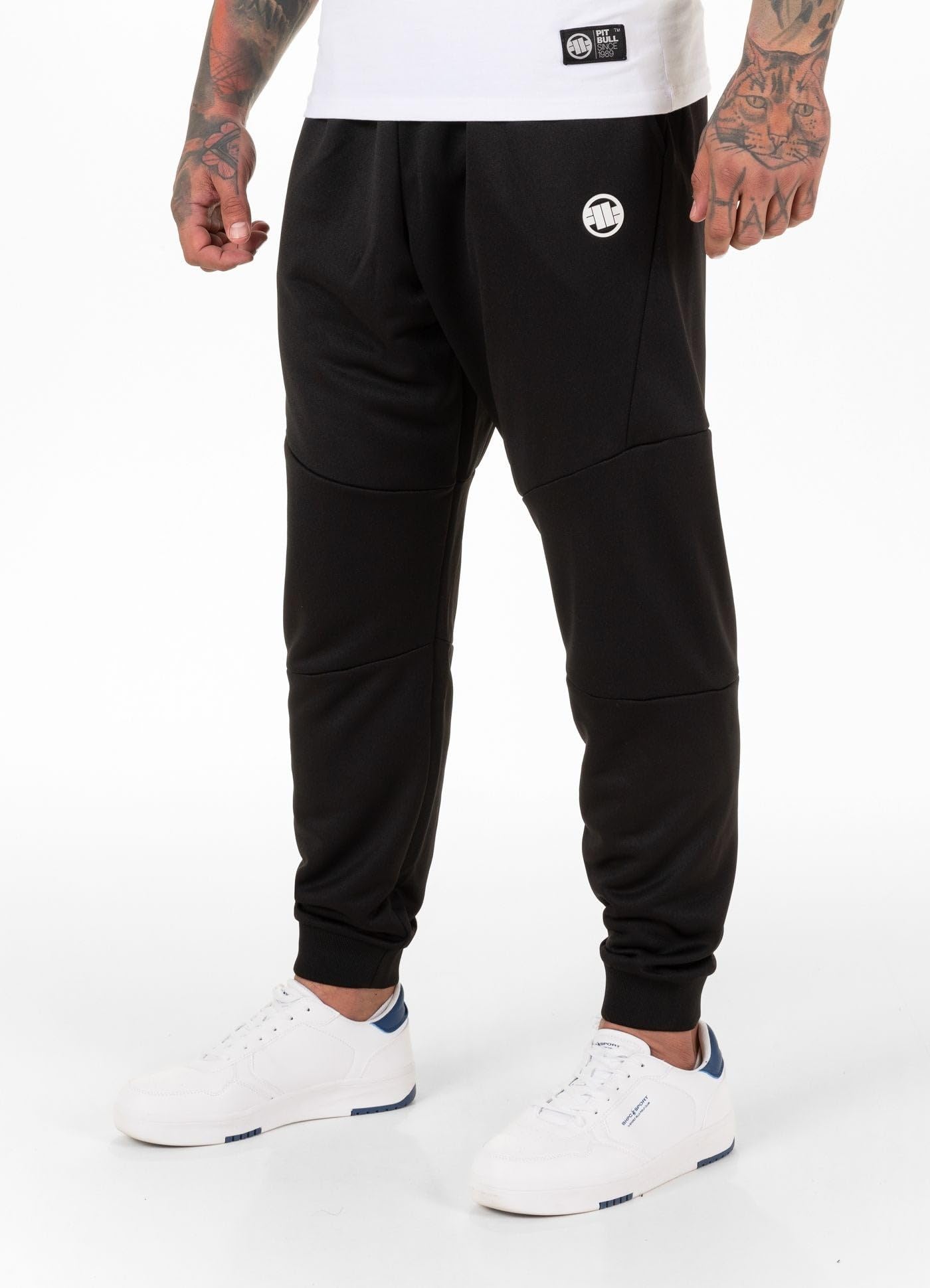 PITBULL - Pantalon de Jogging pour Hommes Long Oldschool Logo S, Coupe Sportive, Pantalon effilé, Tenue d’entraînement, Confort Quotidien