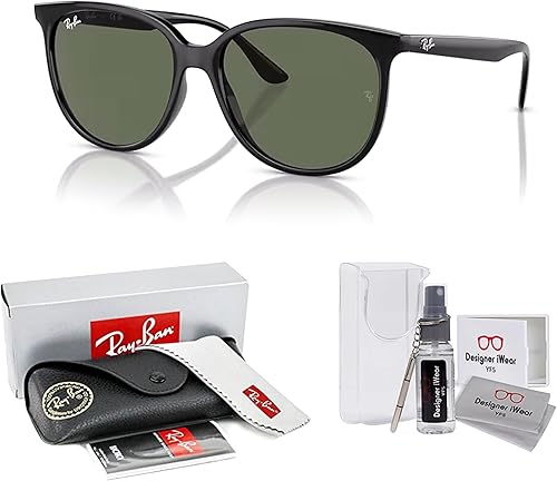 Vista 2 de Ray-Ban RB4378 - Gafas de sol cuadradas para mujeres + Paquete con KIT DE ACCESORIOS PARA GAFAS