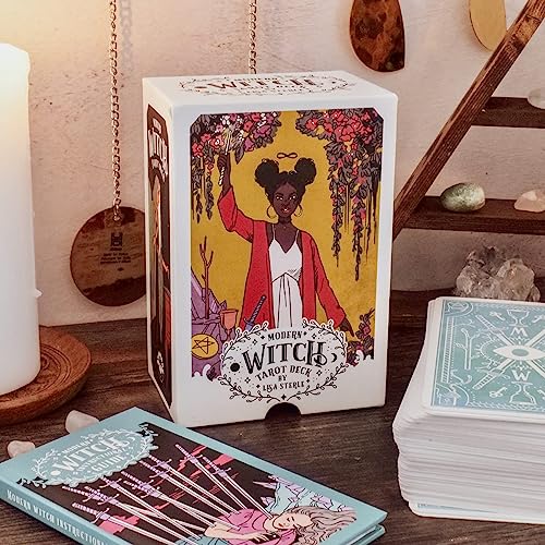 Image of DUNGRANI ENTERPRISE Tarot Card Game 78 Pieces Modern Witch Tarot Cards Decks for Beginners, Classic Traditional Standard Tarot Deck Fortune Telling Game Divination Tools for Adults (Modern Witch)