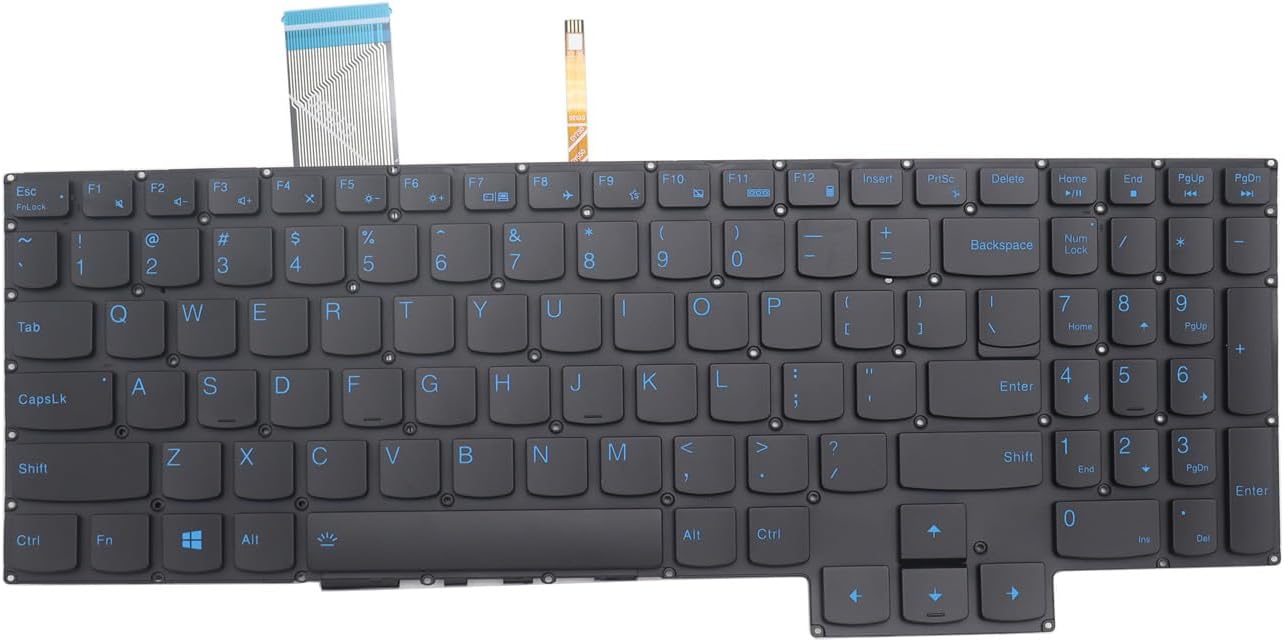 New Replacement Keyboard for Lenovo Ideapad Gaming 3-15ARH05 3-15IMH05 3-15ACH6 3-15IHU6 Legion 5-15ARH05 5-15ARH05H 5-15IMH05 5-15IMH05H 5 pro 16ITH6 16ACH6H 5-17IMH05H 5-17ARH05H Backlit Blue US