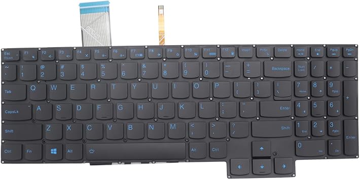 New Replacement Keyboard for Lenovo Ideapad Gaming 3-15ARH05 3-15IMH05 3-15ACH6 3-15IHU6 Legion 5-15ARH05 5-15ARH05H 5-15IMH05 5-15IMH05H 5 pro 16ITH6 16ACH6H 5-17IMH05H 5-17ARH05H Backlit Blue US