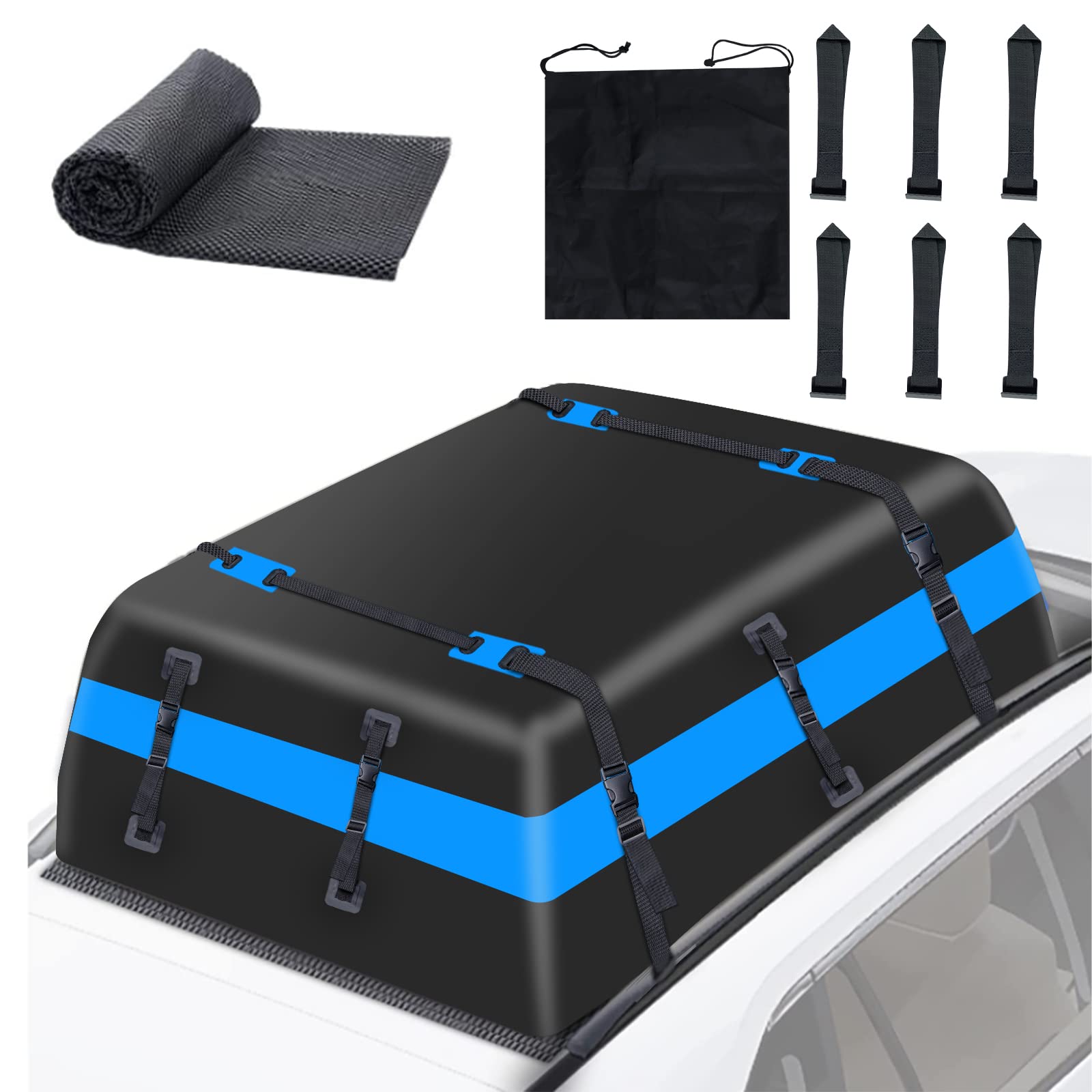 Vetoos 21 Cubic Feet Car Rooftop Cargo Carrier Bag, Soft Roof Top