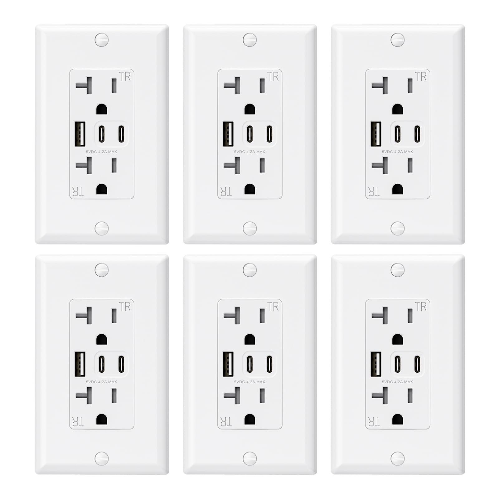 ELEGRP 2-Pack USB Outlet with 3 USB Ports -17 ELEGRP 2-Pack USB Outlet with 3 USB Ports -17