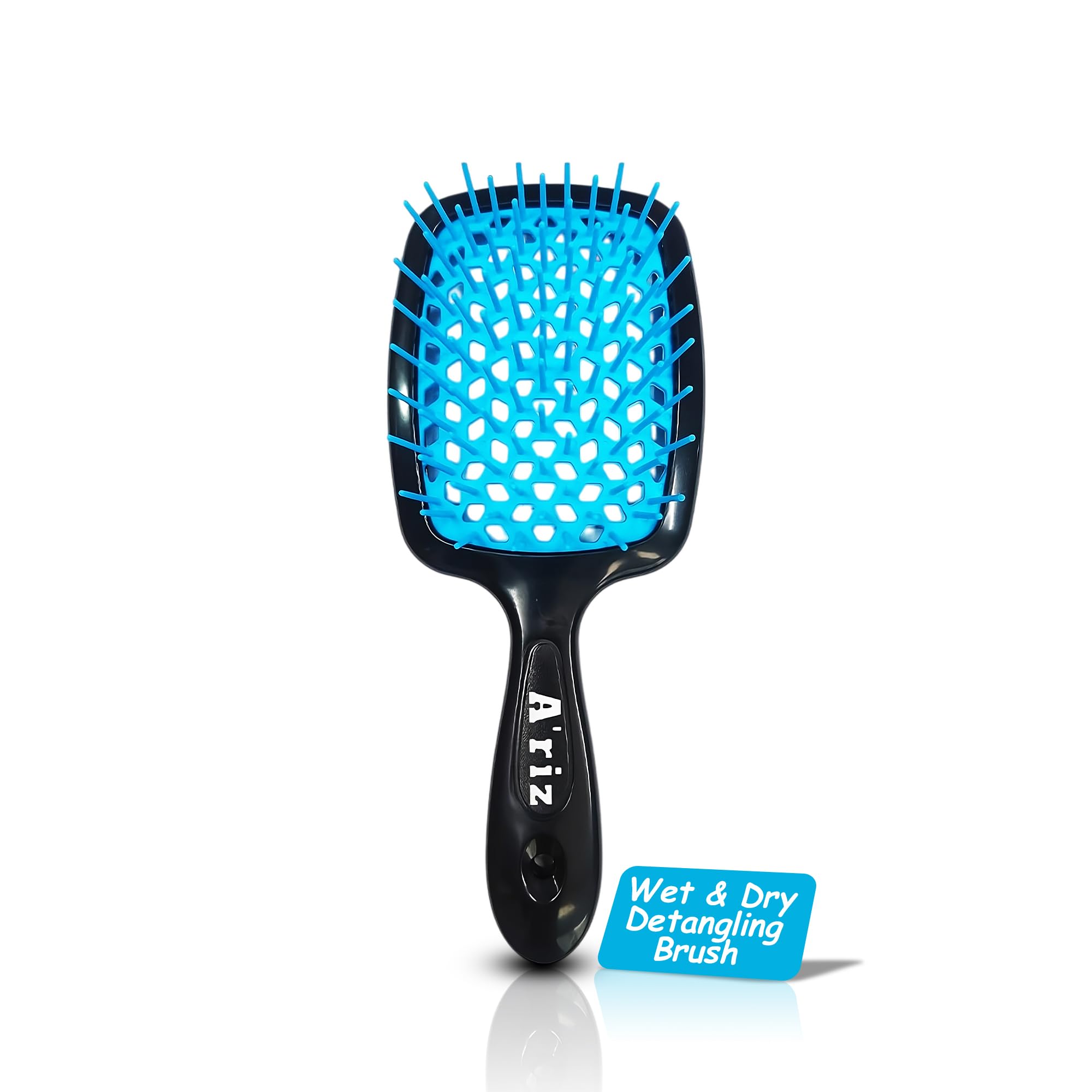 A’riz Detangler Brush & Comb – No-Pain, Tangle-Free Brush for Curly, Straight, Wet or Dry Hair – Gentle Glide for Women, Men & Kids – Ideal for Shower