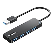 BYEASY HUB USB 3.0-4 in 1 Ultra Sottile materiale ABS Sdoppiatore USB per MacBook Air, Mac Pro, Mini, Windows XP, Vista, 7, 8, 10, Mac OS, Linux – Trasmissione Dati Alta velocità 5 Gbps