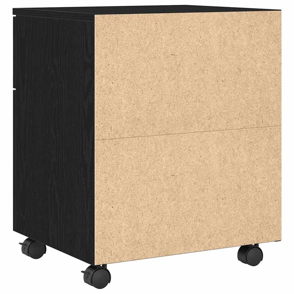 Genérico Gabinete para Archivos con cajón Roble Negro 45 x 38 x 54 cm,Mobiliario,Armarios y almacenamiento-862771