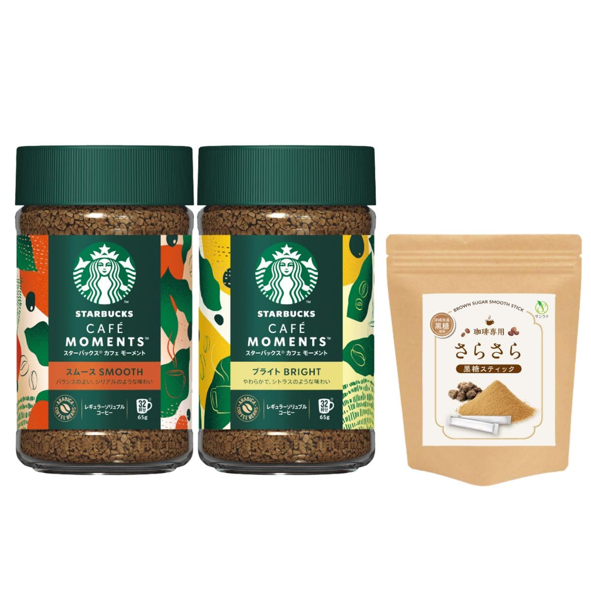 Amazon.co.jp: スタバ カフェモーメント 2種 (スムース 65g ブライト