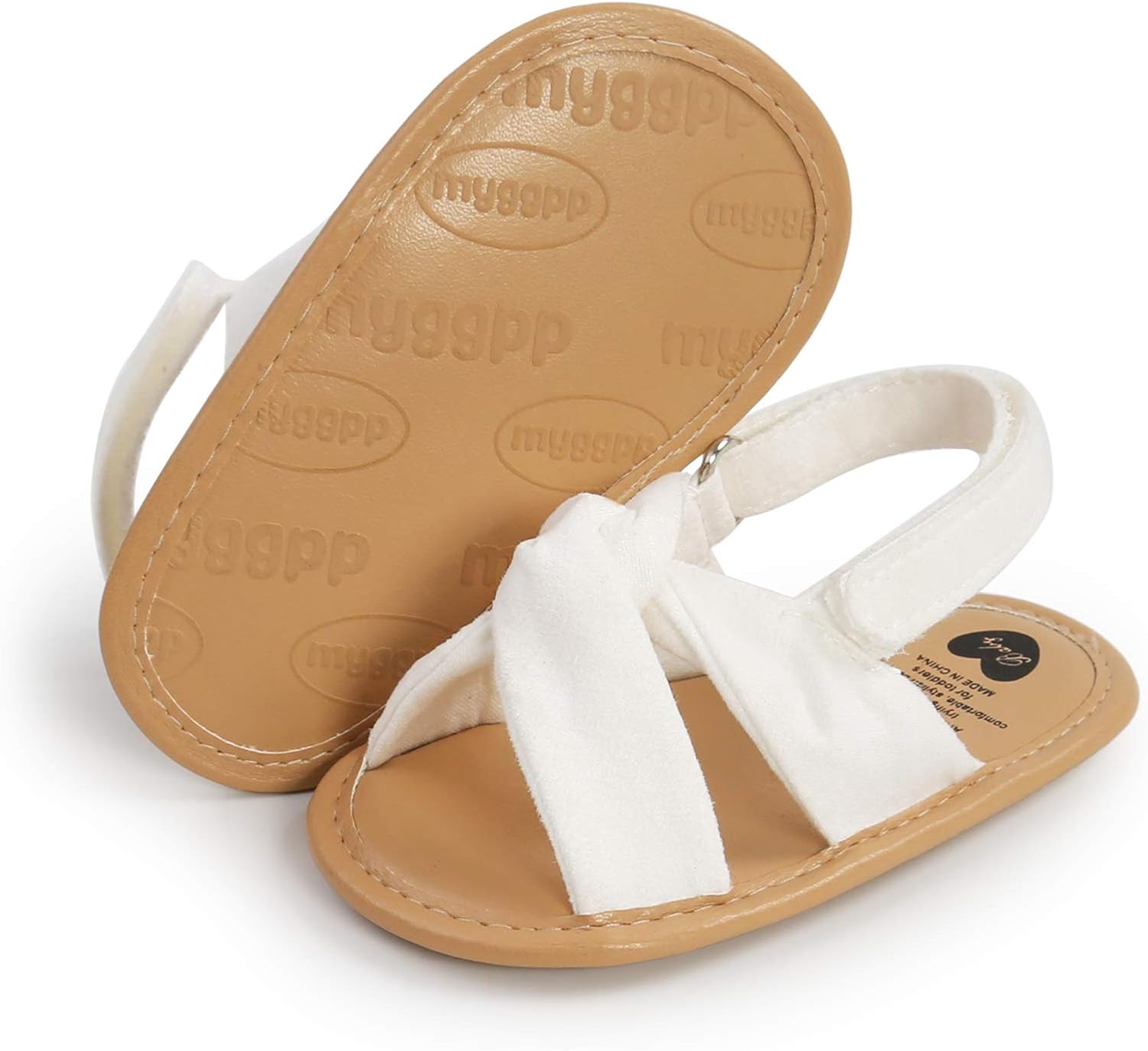  | myppgg Baby Boys Girls Summer Sandals Non-Slip Soft Sole Infant Slippers Cotton Crib Shoes for Toddler First Walkers | Sandals