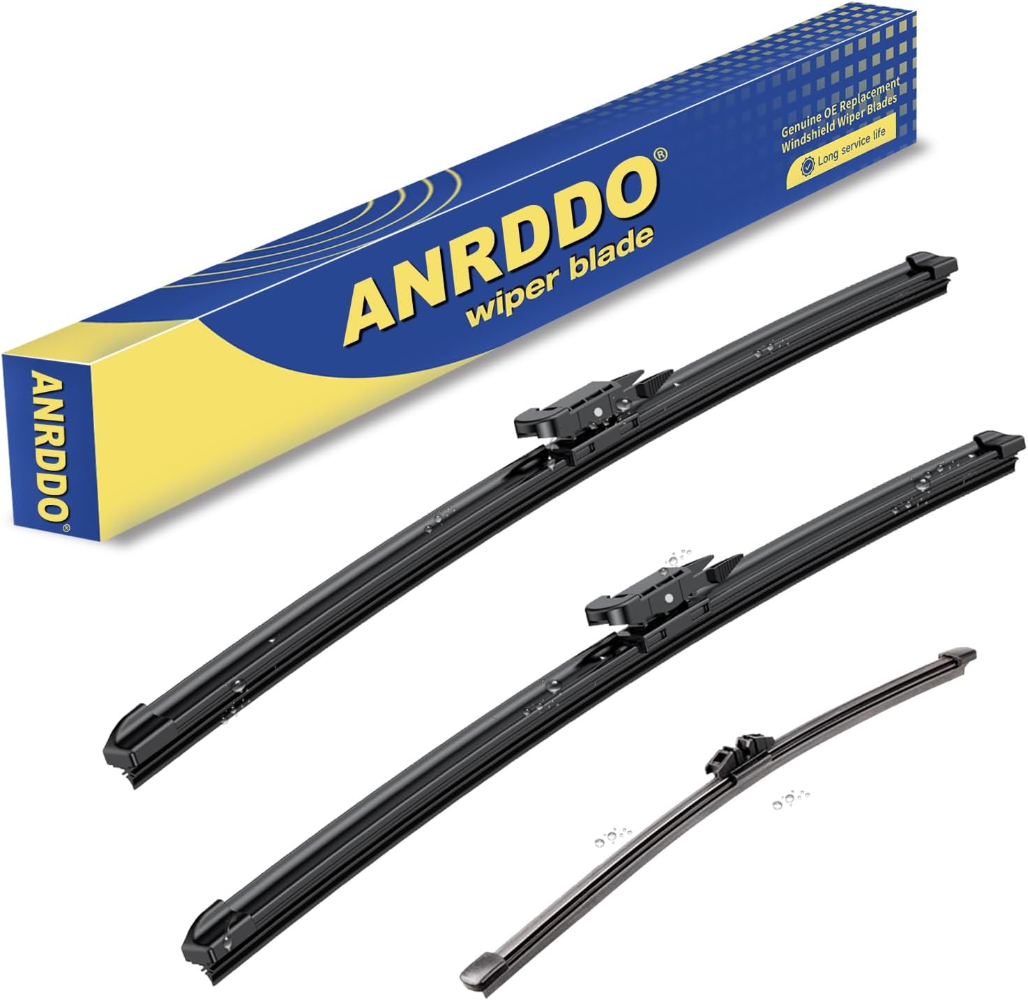 ANRDDO 3 wipers Replacement For Ford Explorer 2011-2018 Original Equipment Front and Rear Windshield Wiper Blades Set 26"+22"+11" (Set of 3) Pinch Tab