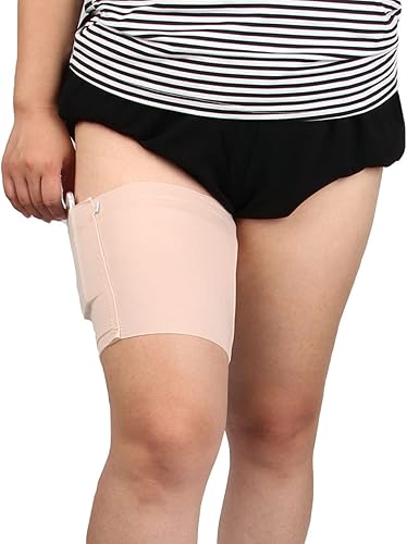 Miniatura 6 de RUFTUP Correa para calcetines de muslo, soporte antideslizante para teléfono y tarjeta de crédito, bandas elásticas de silicona antideslizantes para