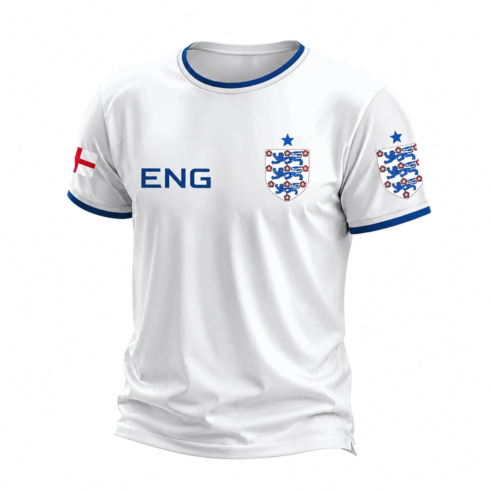 England Football Shirt 2026 Men's Short Sleeve World Cup T-Shirts Union Jack for Supporters of Football Casual Print Athletic Stretch Lightweight Breathable Soccer Jersey (01-Hot Pink, XXXL)