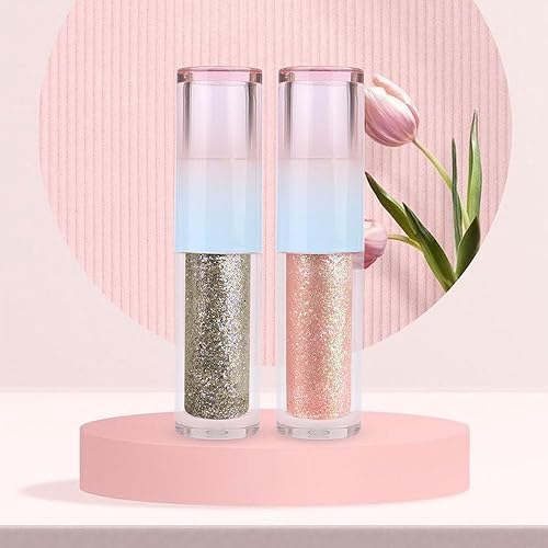 Miniatura 7 de SUAKE 2 barras de sombra de ojos con purpurina líquida amarilla y negra altamente pigmentada. Delineador de ojos dorado líquido impermeable y