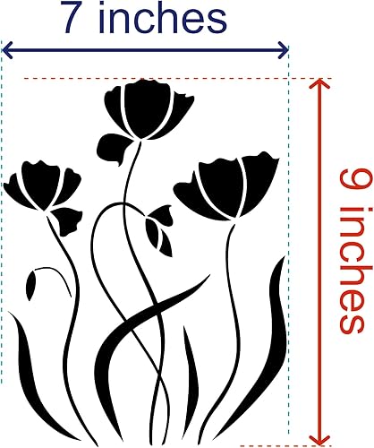 Miniatura 3 de Calcomanía de vinilo con flores, decoración del hogar del baño, hermosa cubierta floral para tapa de inodoro, decoración artística impermeable para