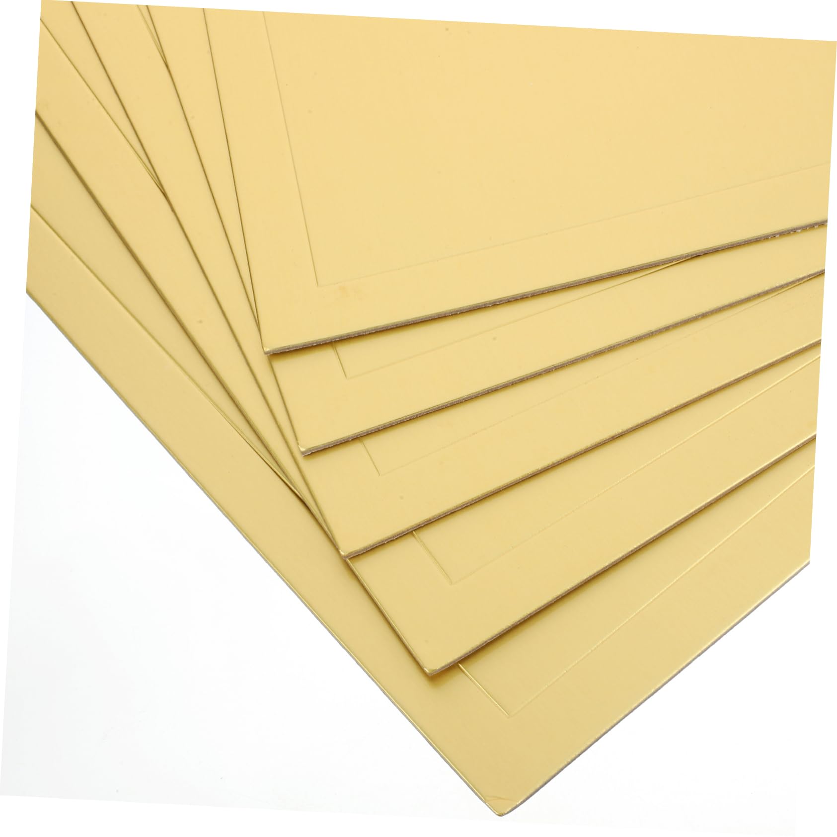 SOLUSTRE 5pcs Cake Mat Cake Square Bases Cake Boards Baking Cardboard Dessert Board Cardboard Squares Square Party Cake Tray Cake Base Boards Cake Decorating Boards Large Golden Paper