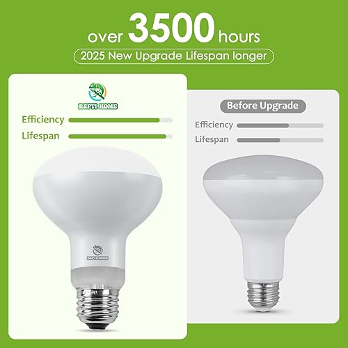 Miniatura 3 de Bombillas de lámpara de calor para reptiles, simulan la luz solar natural, paquete de 2 lámparas de terrario anfibio de 75 W para reptil, dragón