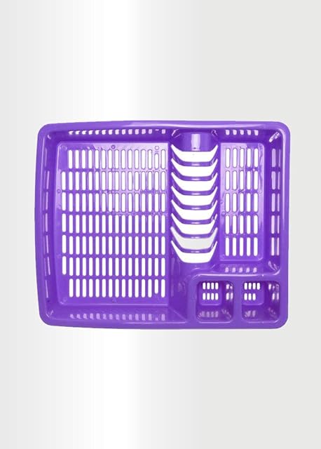 ECO Plastic Dish Drainer Utensil Holder, Dish Rack Drainers (Purple)