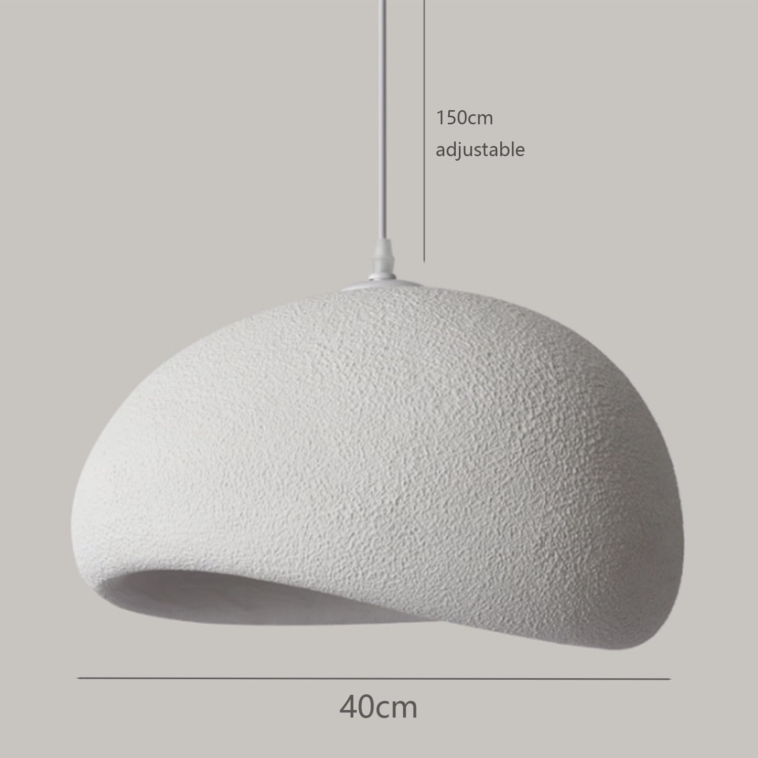 Pendelleuchte Moderne Hängelampe Kreative Lampenschirm Kronleuchter Ø40cm Hängeleuchte E27 Verstellbar Deckenleuchte für Schlafzimmer Esszimmer Wohnzimmer, Grau
