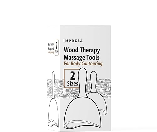 Miniatura 7 de [2 tamaños] Herramientas de masaje de terapia de madera para contorno corporal - Masajeador de drenaje linfático para ayudar a reducir la apariencia
