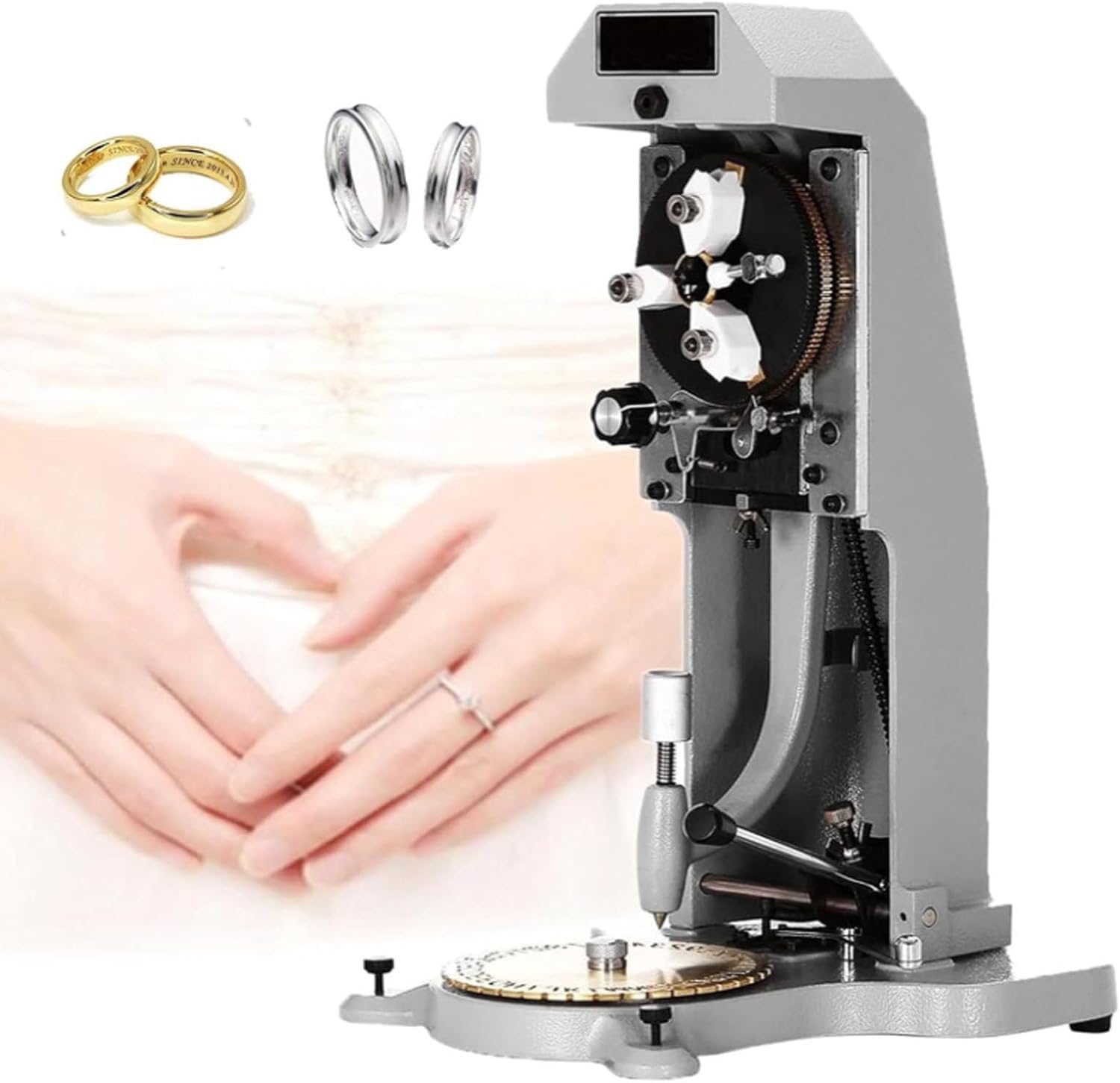 Grabador de Anillo Interior Manual de Doble Cara Grabador de Anillo Grabador de Joyas, 1,5 mm a 2,0 mm, máquina grabadora de Anillos para Anillos de Grabado Interior