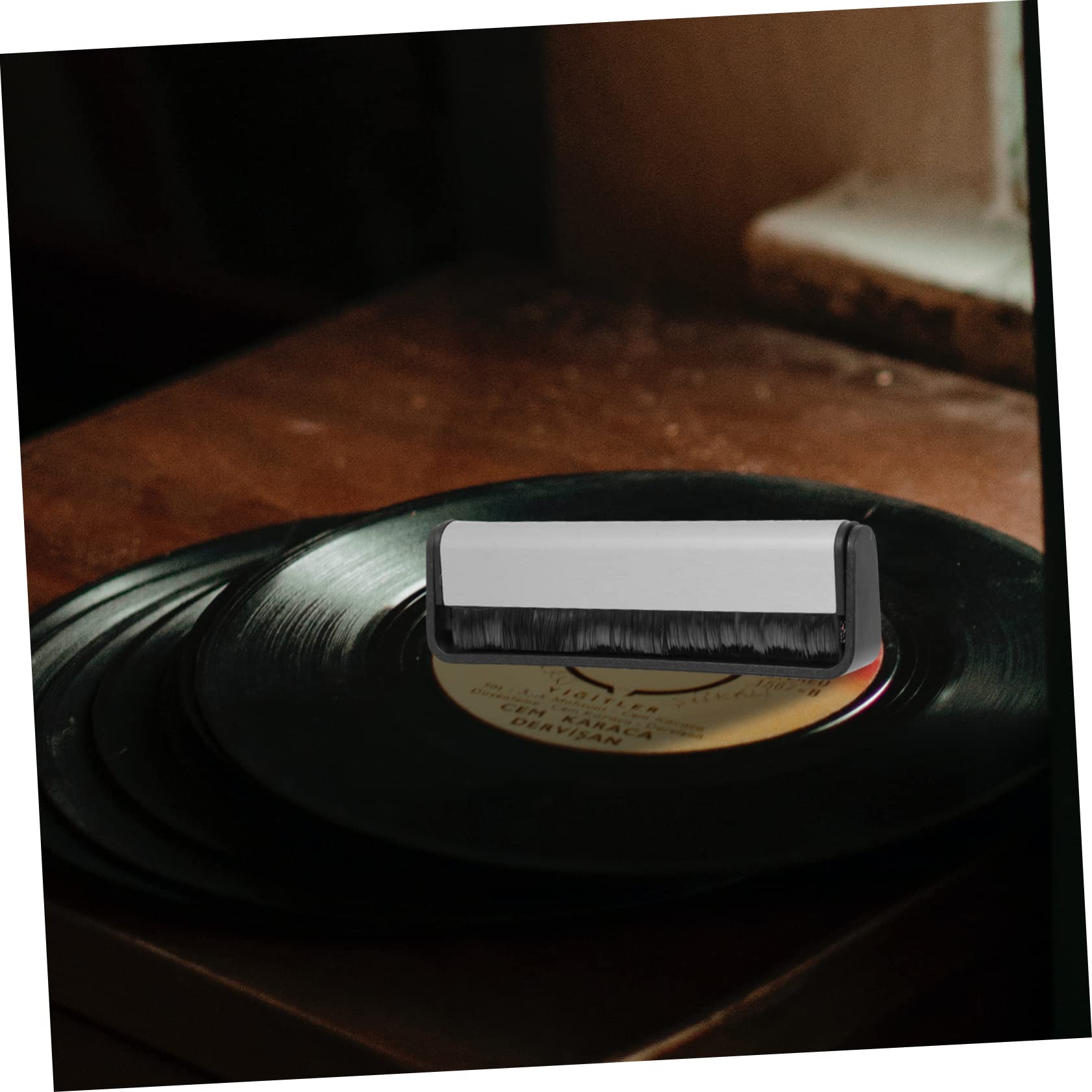 Mikikit 4 Pezzi Spazzola Per La Pulizia Dei in Vinile Per La Rimozione Della Del Giradischi Con Manico in Legno Per E Album