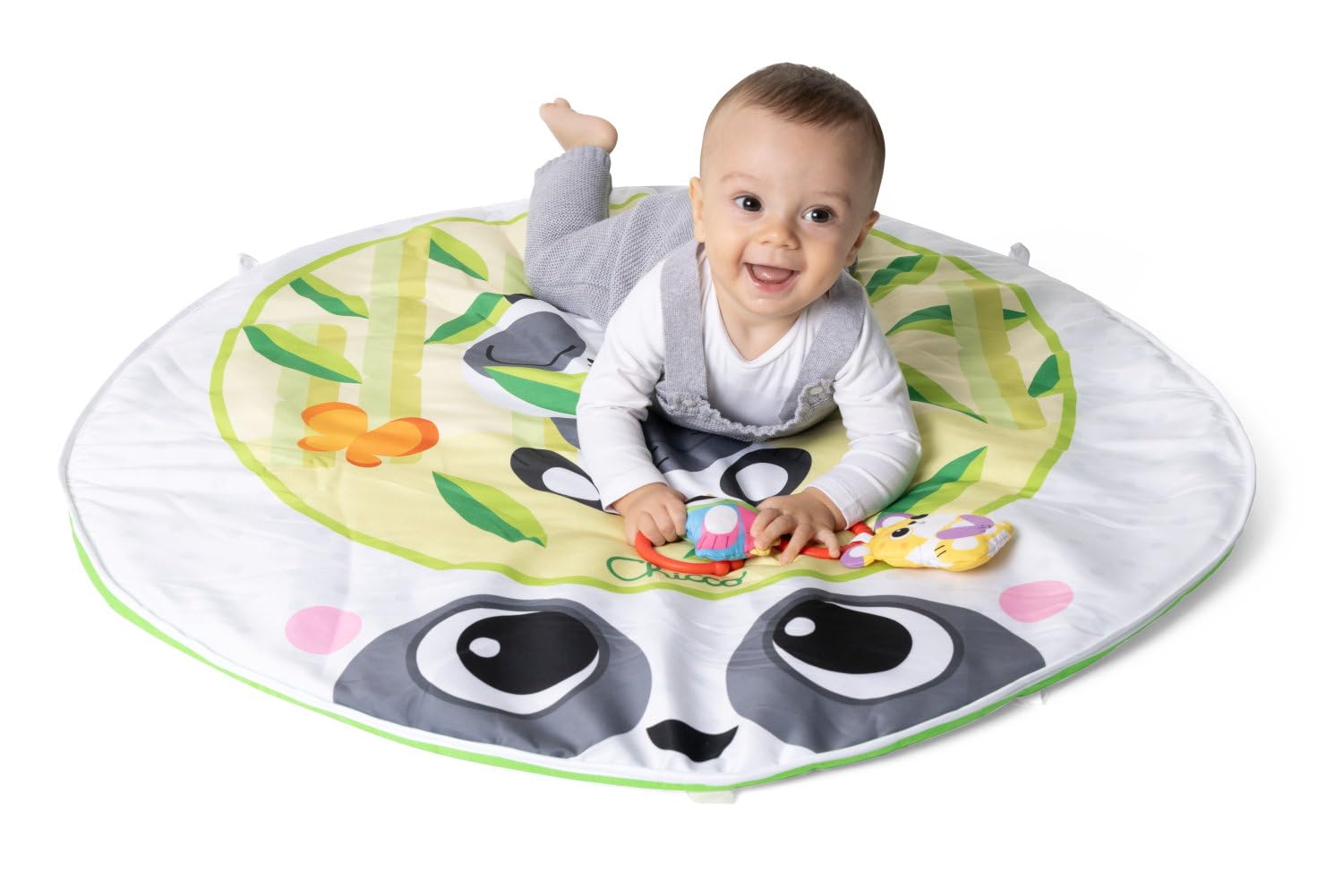 Chicco Palestrina Magic Forest, Palestrina Neonato con Morbido Tappeto a Tema Panda, Tettuccio Pieghevole e Rimovibile, con Rete Traspirante, per Uso Interno ed Esterno, Giochi Neonato 0+ Mesi
