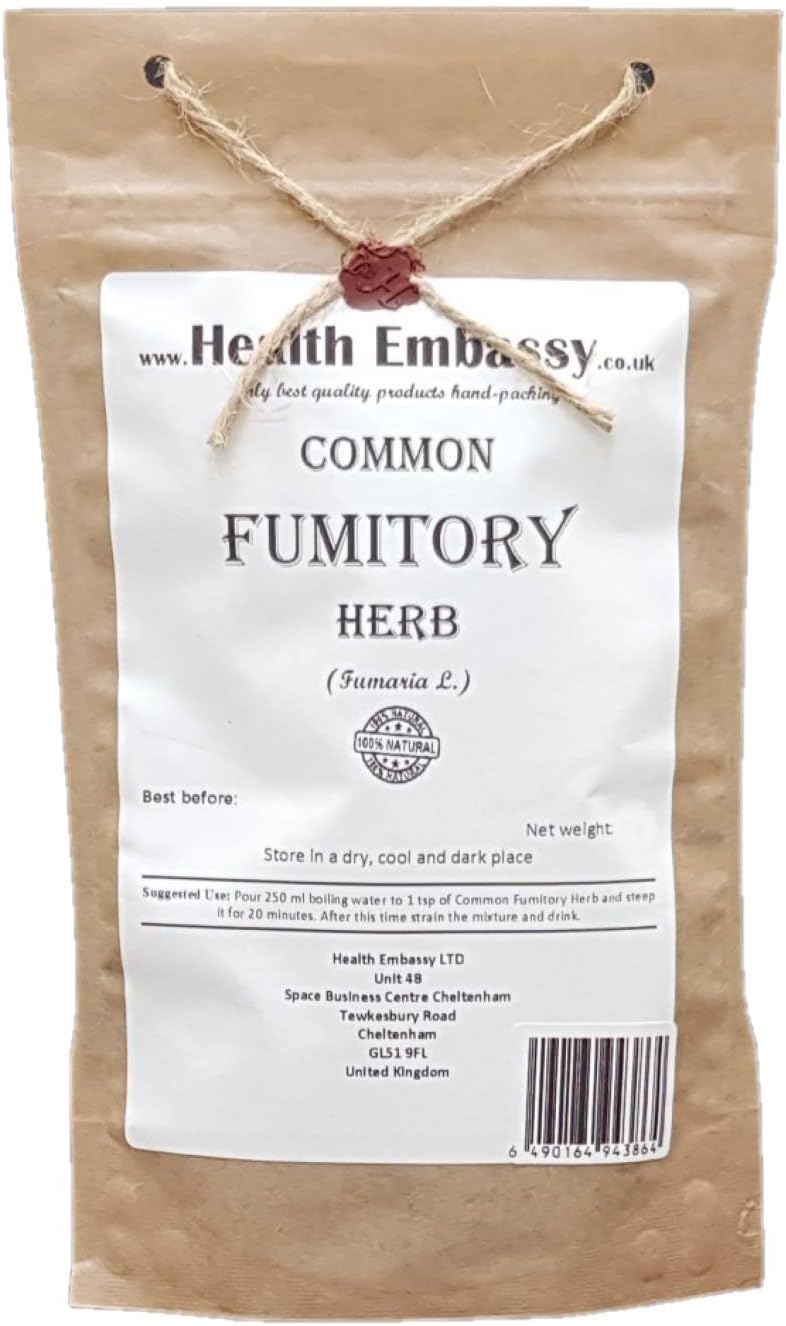Health Embassy Common Fumitory Herb | Fumaria Officinalis L | 100% Natural Herbal Tea (100g)