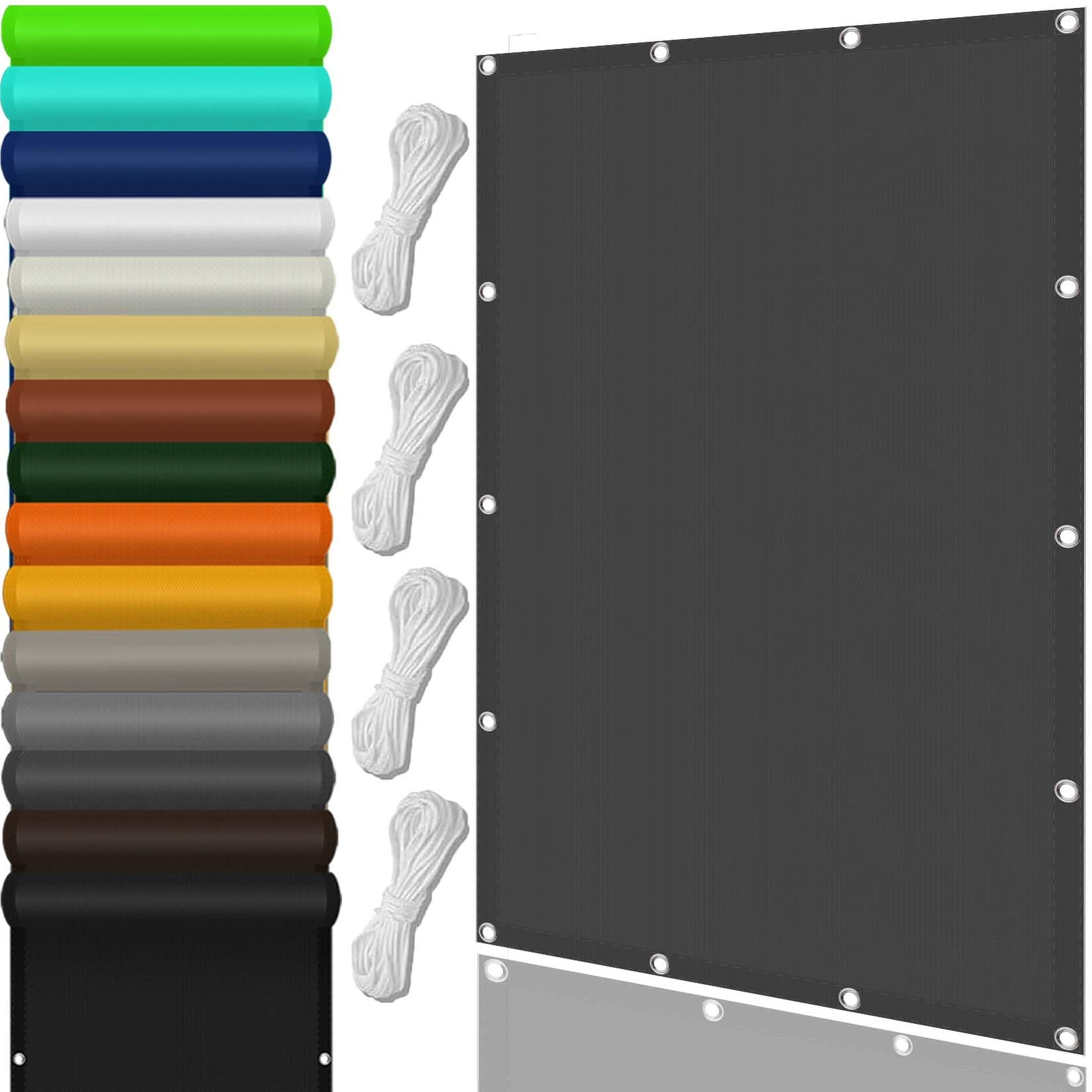 Filet d'ombrage 270x280cm Imperméable, Ombrage, UV Protection 98%, Solaire Toile Ombrage Extérieur Plusieurs Tailles et Coloris pour Jardin, Terrasse, Balcon, Extérieur, Gris Foncé