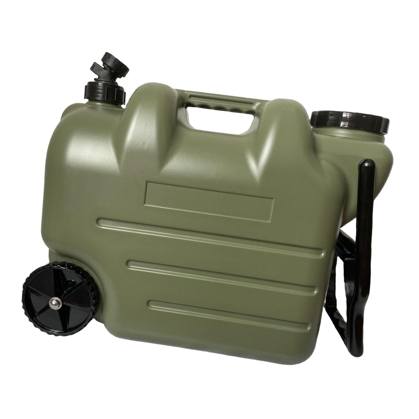 Bidón de Agua para Actividades al Aire Libre, dispensador de líquidos, con asa y Cubo, Ideal para Barbacoa y Senderismo
