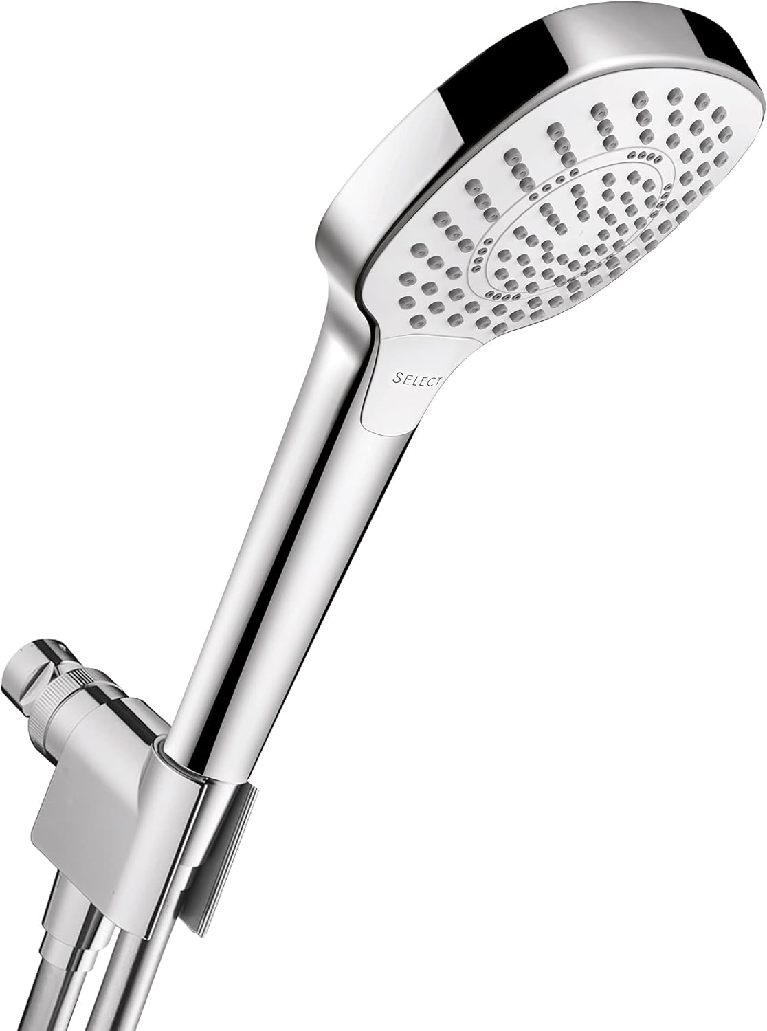Hansgrohe Croma Select E 4-inch Handheld Shower Head Set 3-Spray with Hose in Chrome, 2.5 GPM, 04937000