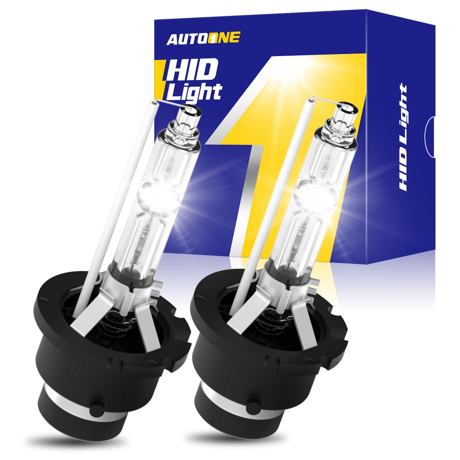 AUTOONE D2S HID Headlight Bulbs, 30000LM 6000K Cool White, 600% Brightness
