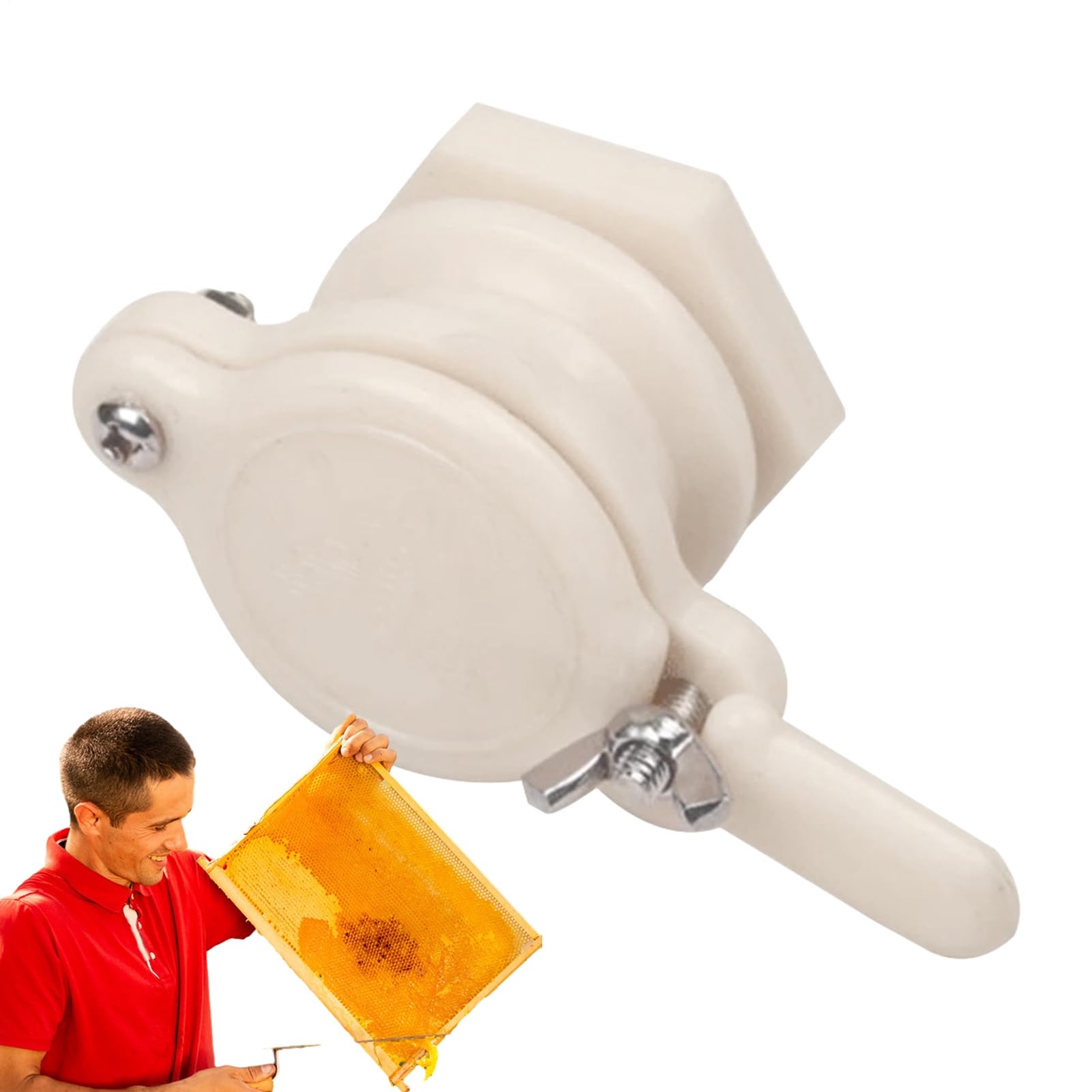 Robinet pour extracteur de miel – Robinet de seau en plastique robuste, valve d’écoulement alimentaire | Distributeur de miel pratique, outil de avec usage quotidien dans ruchers et ateliers