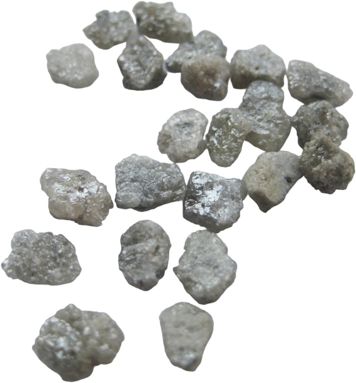 Women's 5mm White Rough Diamond, Rough Diamond, White Raw Diamond, Uncut Diamond, White Diamond For Jewelry (2Pcs To 10Pcs Options) - WRFC