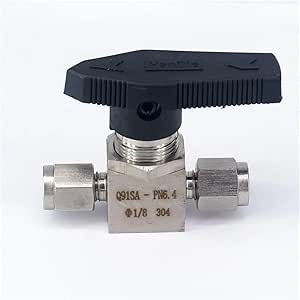Fit 1/8" O/D Tube 304 Stainless Steel Compression Ball Valve Gate