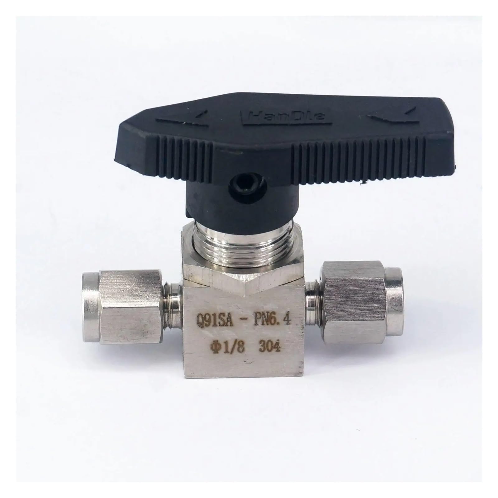 Fit for 1/8" inch O/D Tube 304 Stainless Steel Compression Fitting Shut Off Ball Valve 915 PSI Q91SA PN 6.4