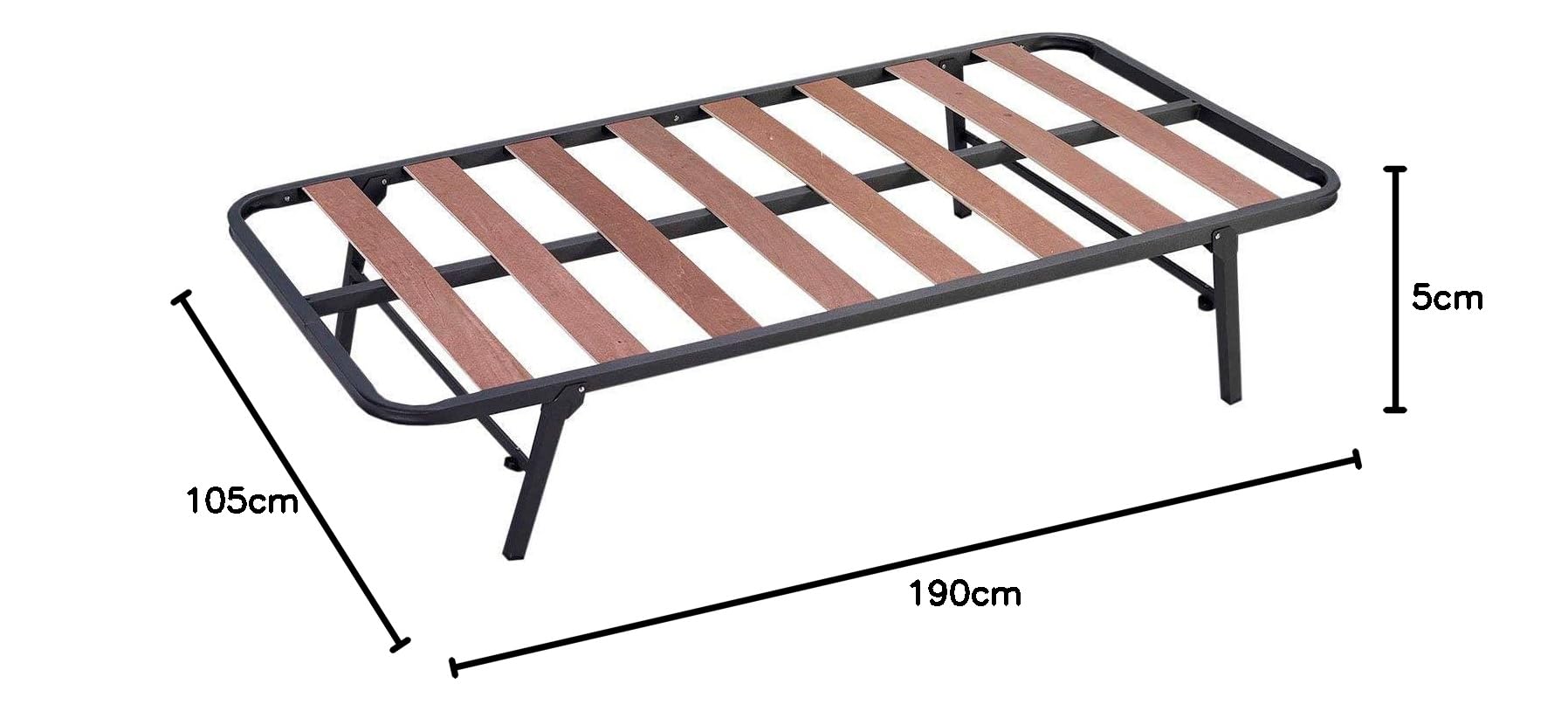 Miroytengo Somier elevable Arrastre Inferior 105x190 cm con Ruedas Cama Canguro Patas Plegables Tubo de 30x30 mm