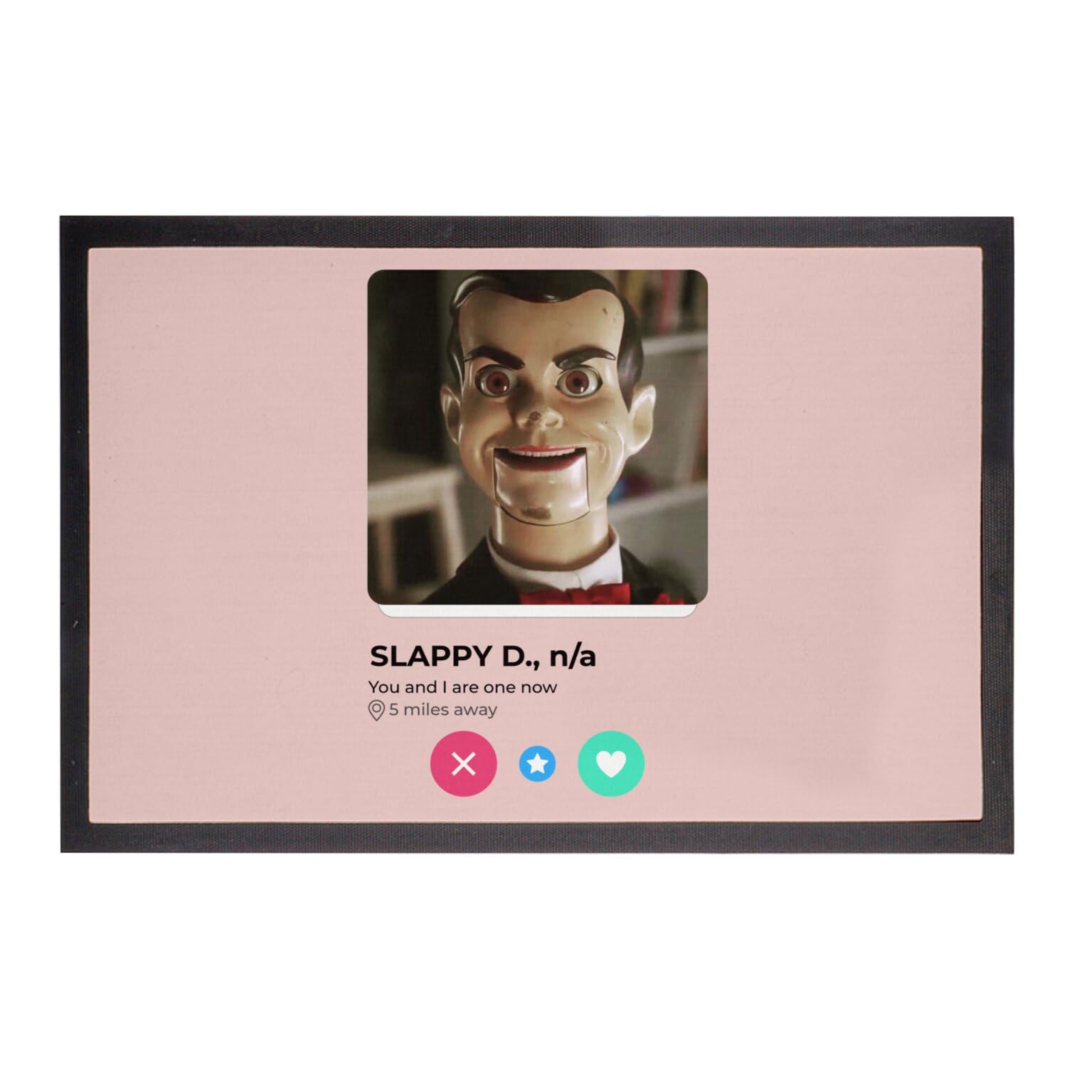 Paillasson rose 60x40 anti-saleté Slappy Horror pour sublimer une entrée sombre