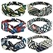Produktbild Stirnband Damen,Damen Boho Verdrehte Stirnbänder für Jahrgang Blume Gedruckt Criss Cross Elastische Kopf Wickeln Niedlich Haarschmuck 6 Stück