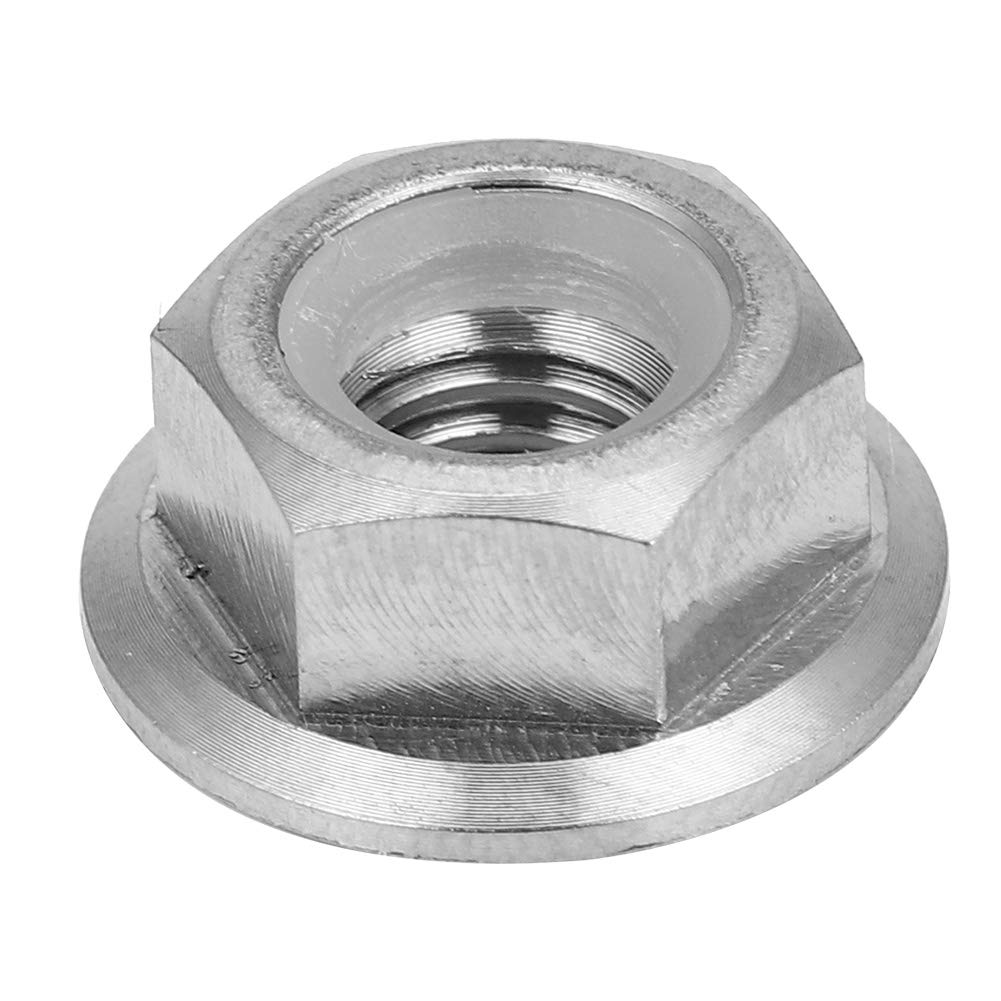 1pc M5 M6 M8 M10 M14 Axle Nut, Alloy Flange Lock Nut for and Motorcycle (M6X1.0)