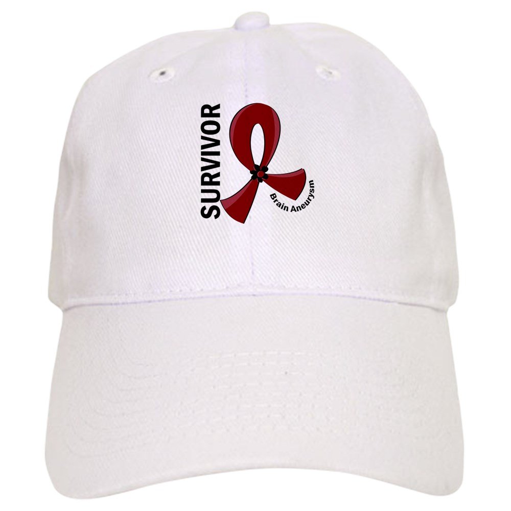 CafePress Brain Aneurysm Survivor 12 Cap Unique Adjustable Baseball Hat White