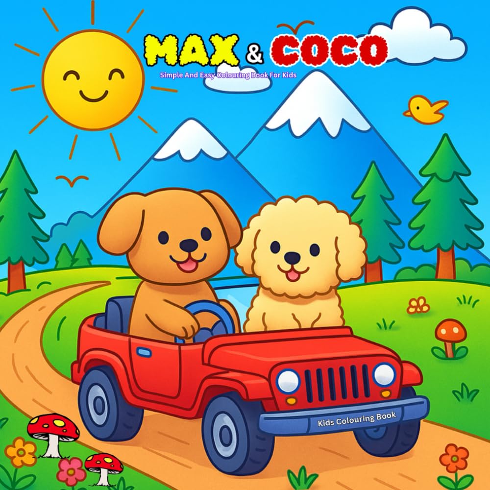 Max And Coco Colouring Book For Kids: Simple And Easy