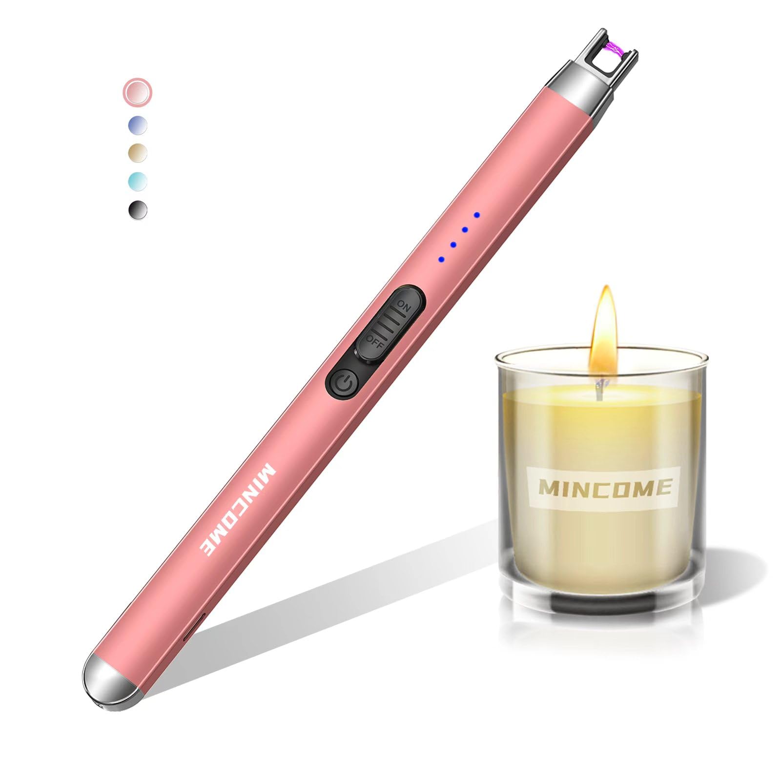 MINCOME Candle Lighter Electric Rechargeable USB Plasma Arc Lighter with Safety...