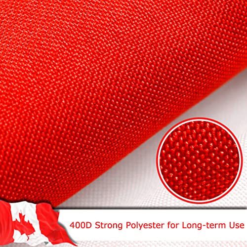 Drapeau canadien anti-décoloration robuste avec œillets pour mât - 5