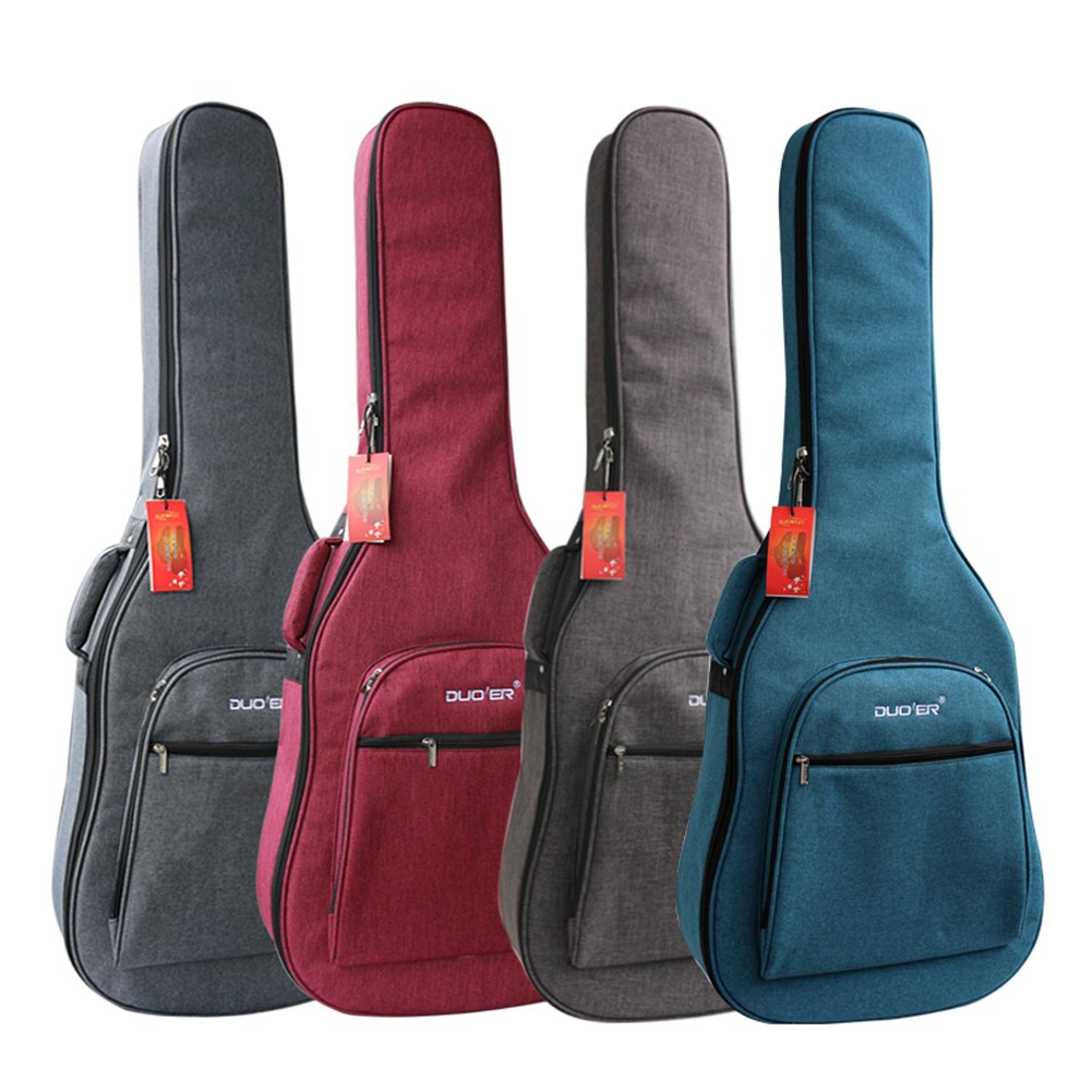ele ELEOPTION Wasserdicht Oxford Gitarrentasche Nylon gepolstert E-Gitarrentasche Stoßfest Gigbag für Akustik- und klassische Gitarren (Grau)