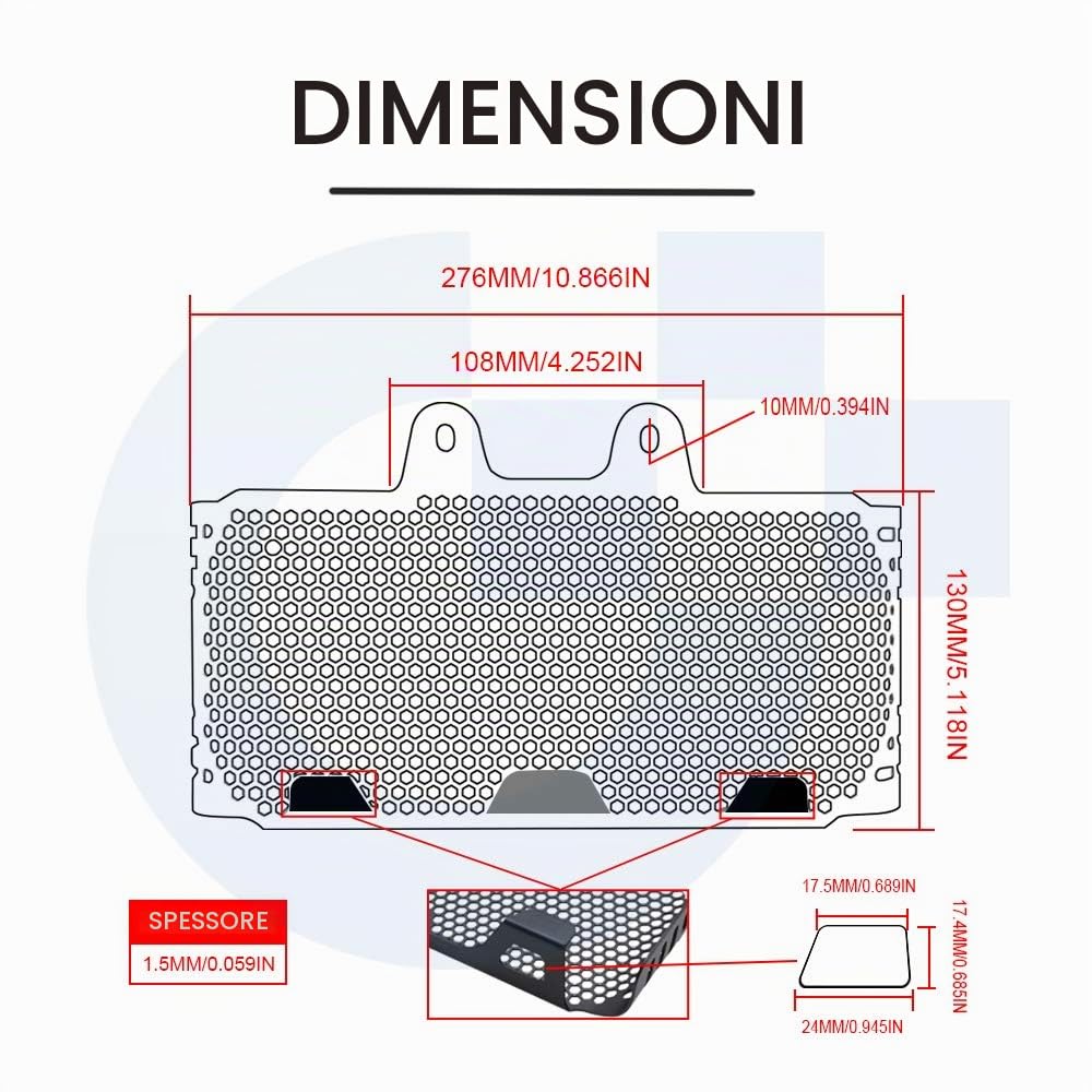 R-nineT 2014-2023 Radiatore Griglia Protezione Oil Cooler Guard Per R nineT 2014-2023 R NINE T Pure / R nineT Urban G/S / R nineT Racer 2017-2023