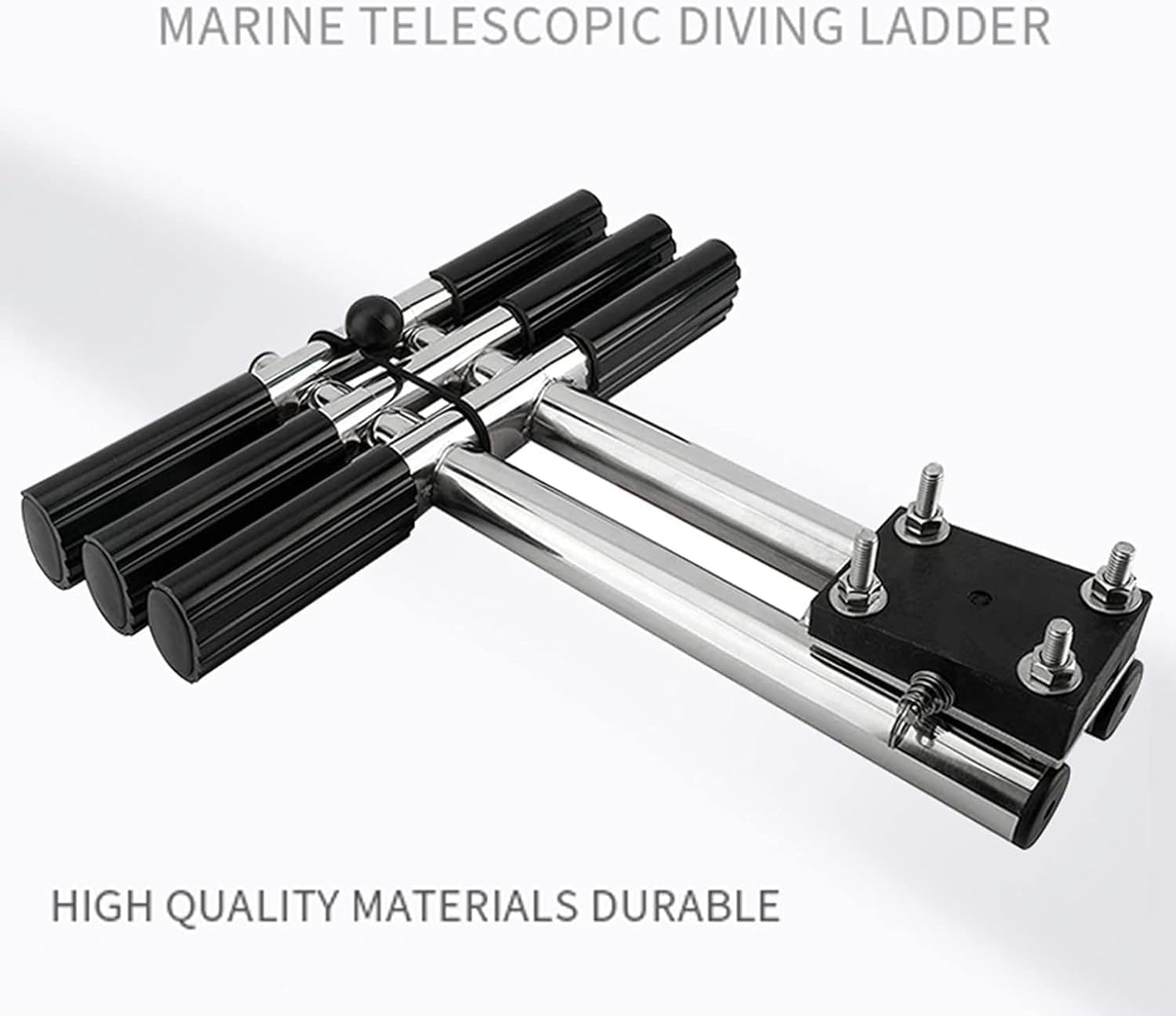 TREPPE - Escalera Telescópica de Acero Inoxidable para Barcos, 3 Escalones, para Piscina de Yates
